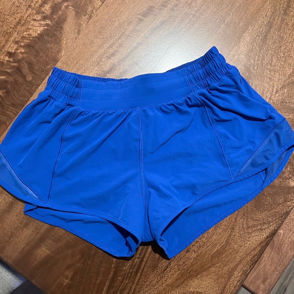 Lululemon cobalt blue hotty hot shorts